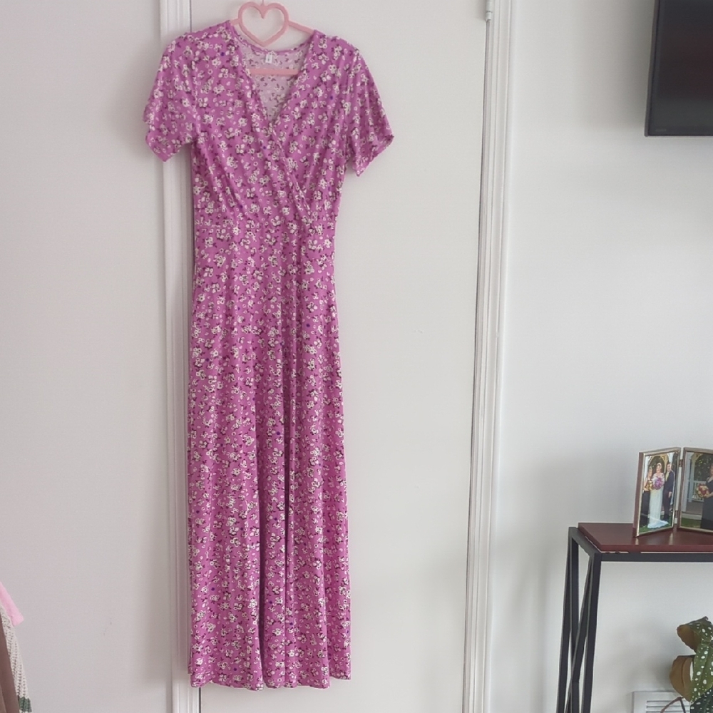 Floral Pink Maxi Dress